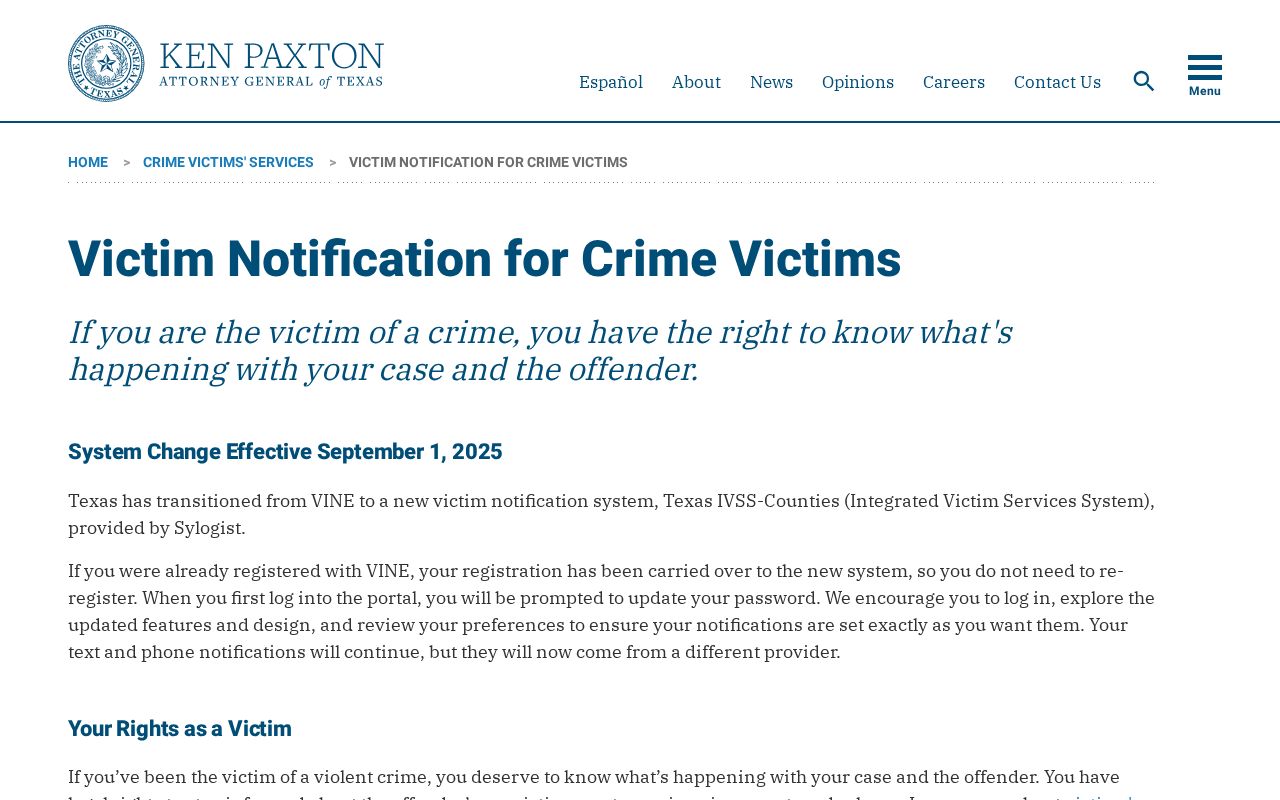 Clay County VINELink transition to Texas IVSS release notifications