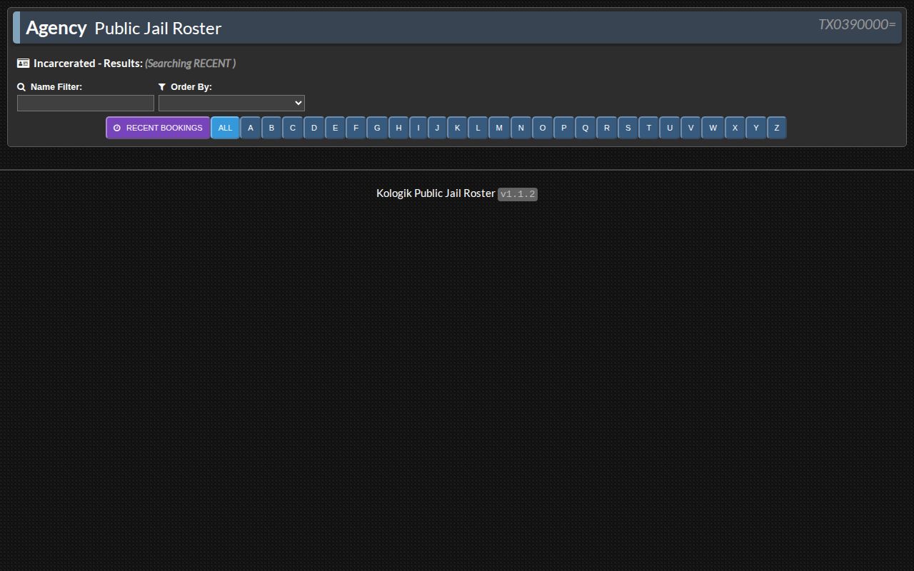 Clay County roster interface where current booking photos may appear